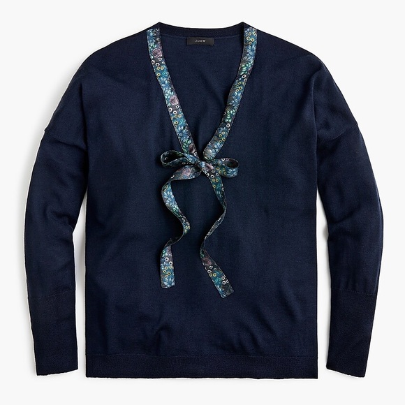 J.Crew x Abigail Borg Sweater (Navy) - Picture 1 of 3